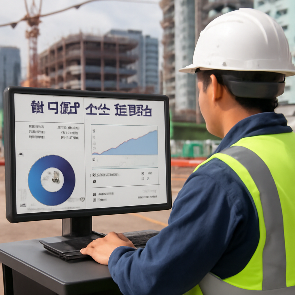 AI 기반 예산관리 프로그램과 현장 데이터 활용 장면