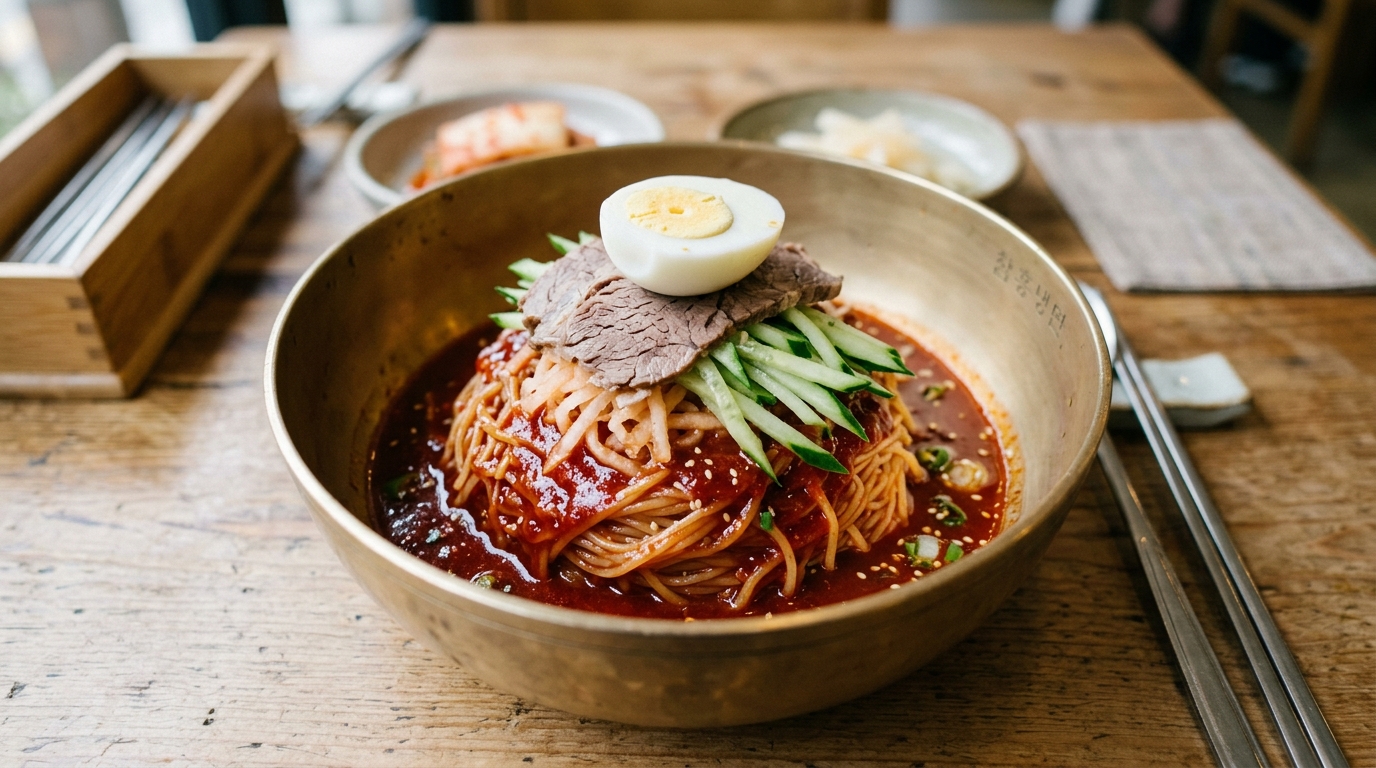 매콤한 양념이 입맛을 돋우는 함흥 비빔냉면