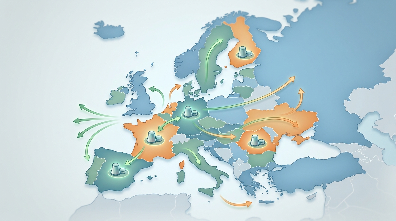 The movement to re-evaluate nuclear power spreading across Europe