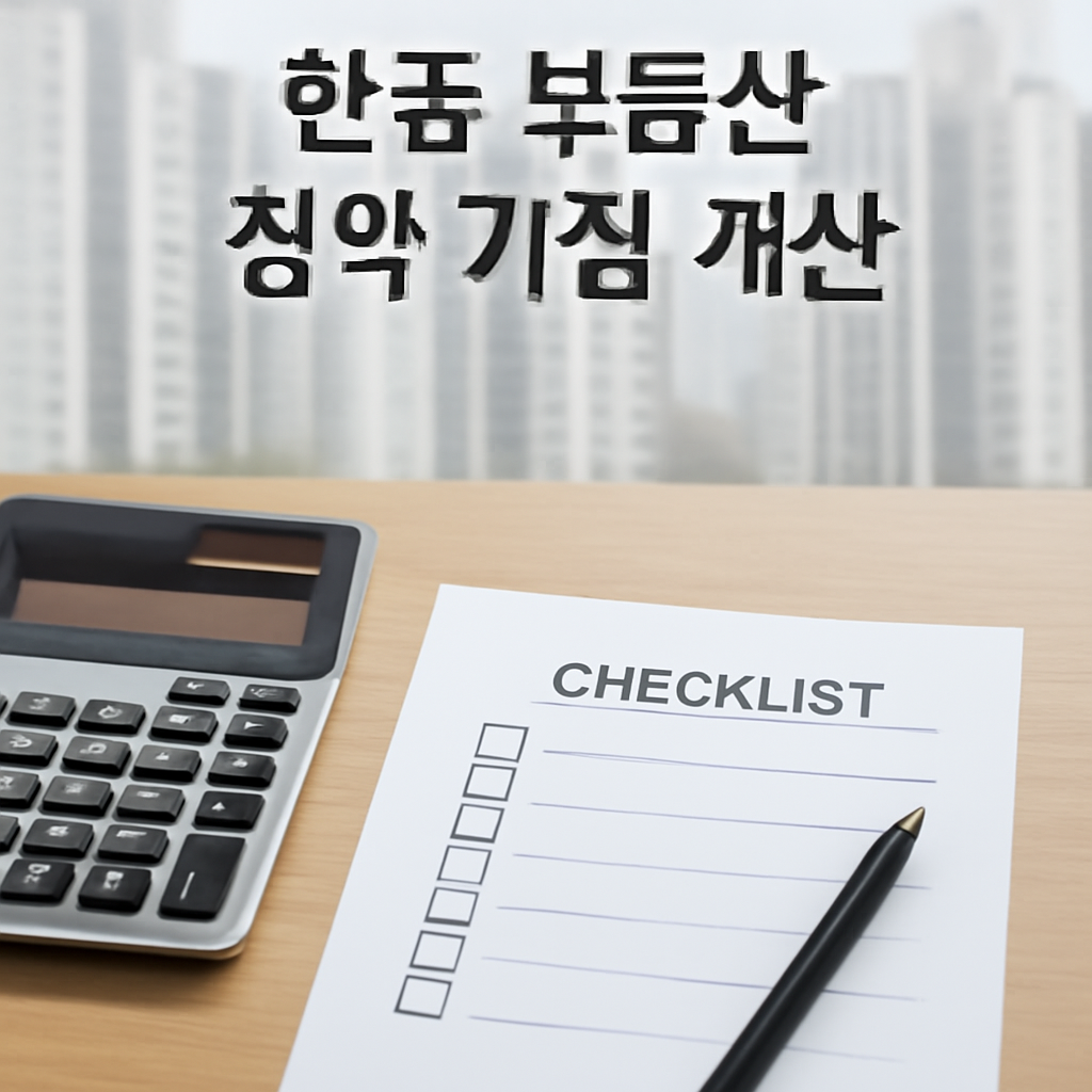 청약 가점 항목을 계산하는 체크리스트
