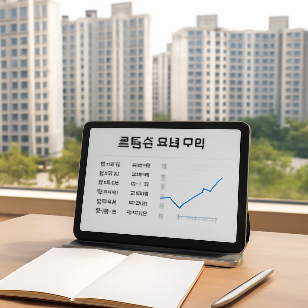 실거래가와 매물 가격을 함께 보는 화면