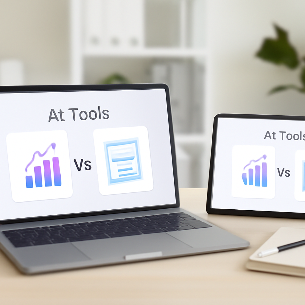 Comparing work screens for choosing an AI tool