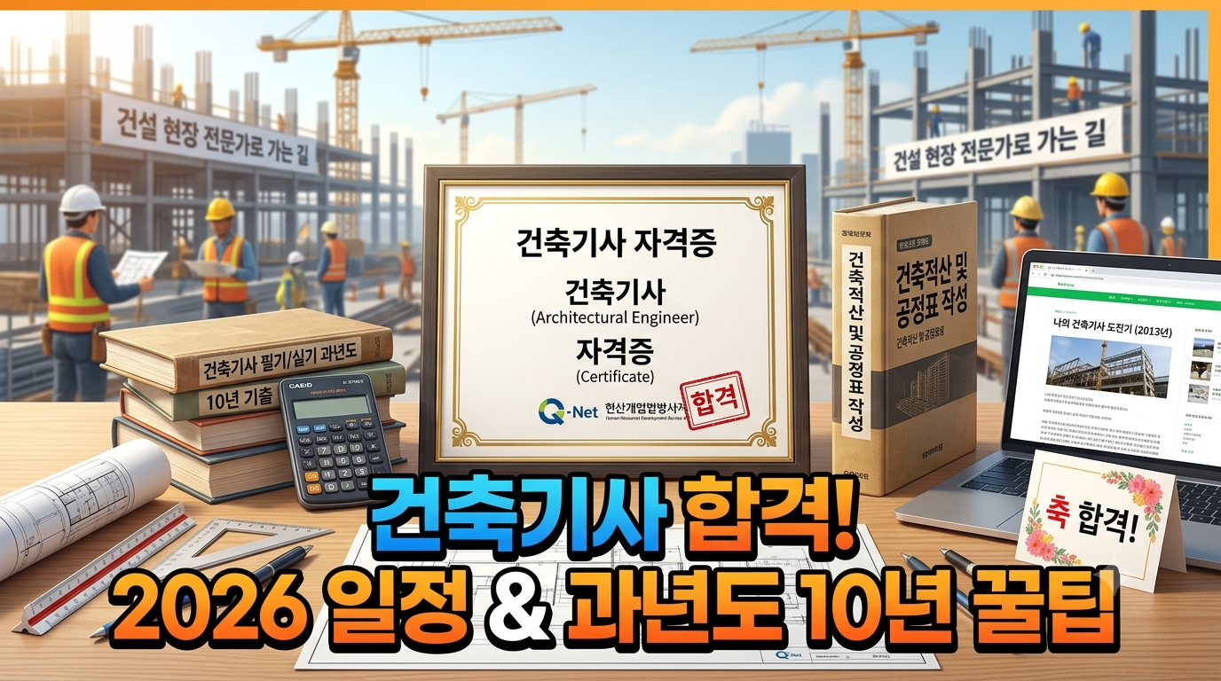2026 건축기사 시험일정 완벽 공개와 현직자의 생생한 합격 비법