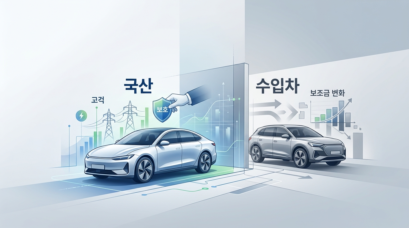 국산 전기차 보호, 수입차 보조금 변화가 만드는 시장 재편