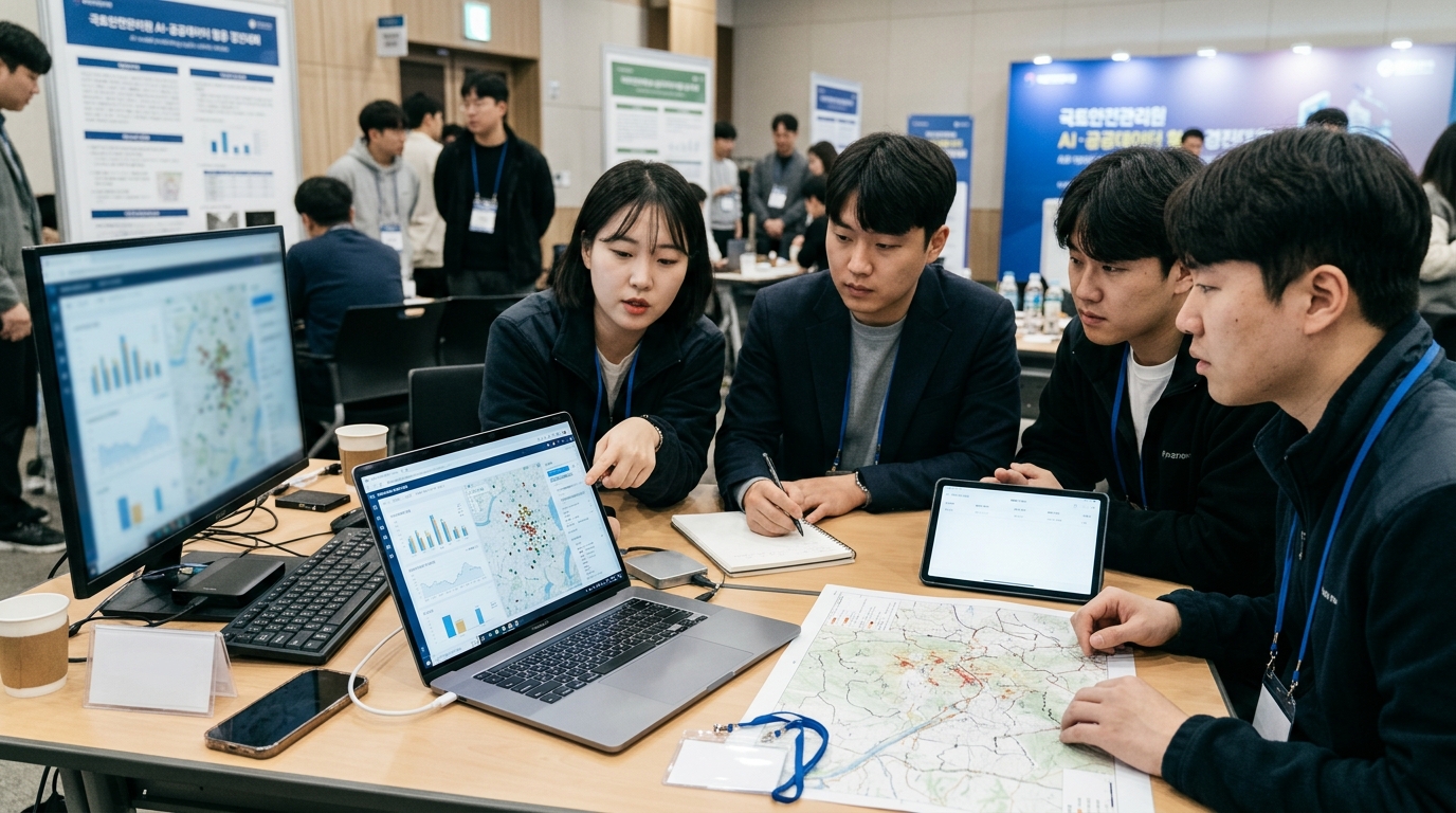 국토안전관리원, AI·공공데이터 활용 경진대회 시상식 개최…15개 팀 수상